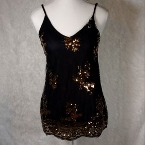 About A Girl Sequin Embellished Camisole Top Junior xs